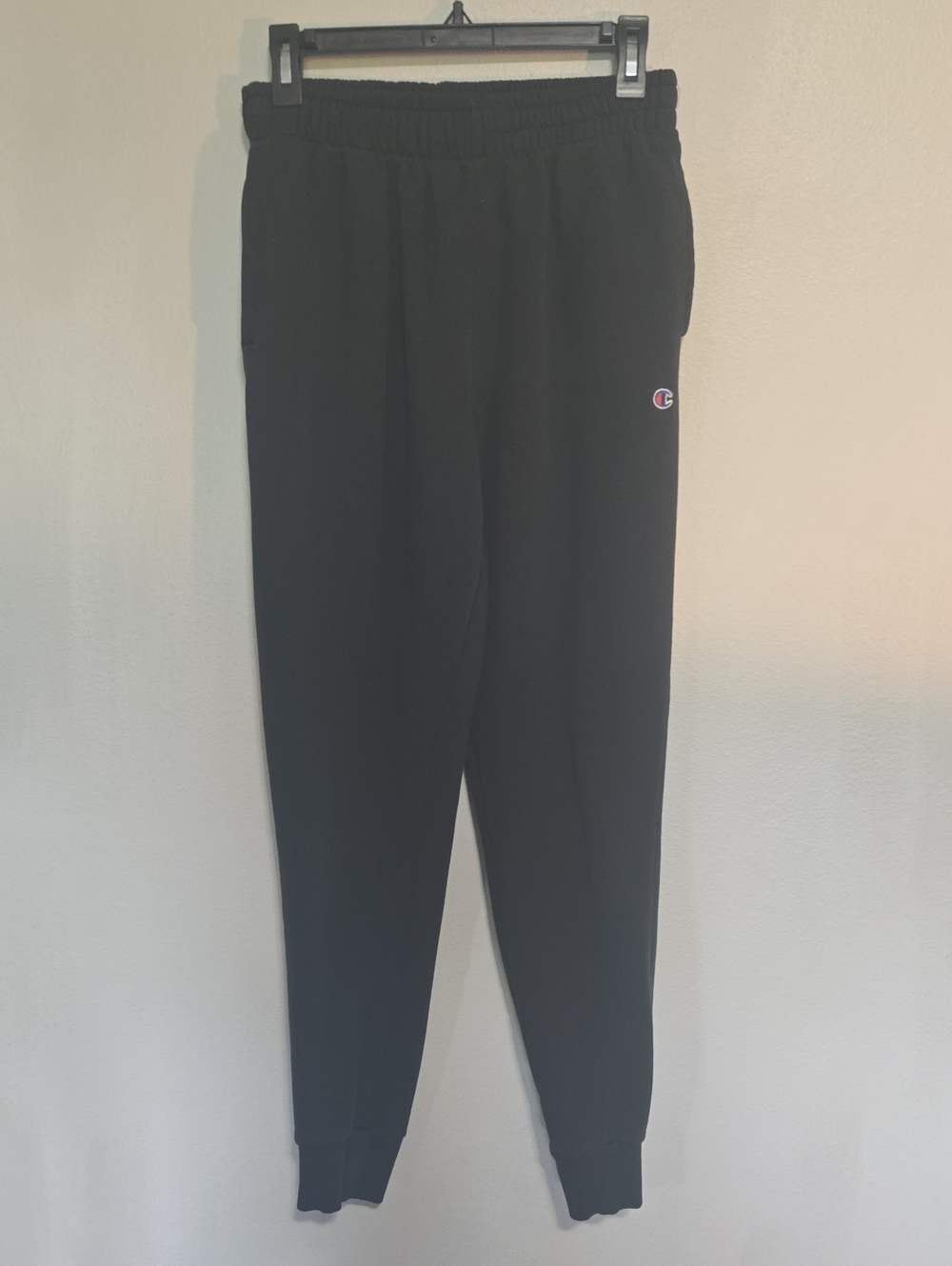 Mens Black Champion Joggers In Size Medium